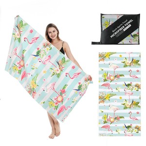 Quick Dry Microfiber Towel for Camping & Sports | Sand Proof Beach Towel with Digital Printing