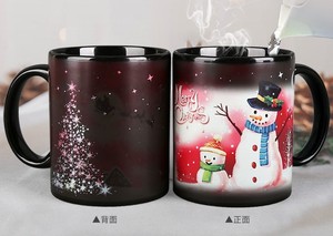 Christmas Color Changing Mugs Ceramic Heat Sensitive Mugs Discoloration Cup Water Coffee Cups Magic Cute Art Personalized Gifts