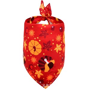 Fall Dog Bandanas Autumn Dog Triangle Scarf Adjustable Pumpkin Maple Leaves Thanksgiving Pet Neckerchief Costume for Medium Dog Cat Pet Accessories
