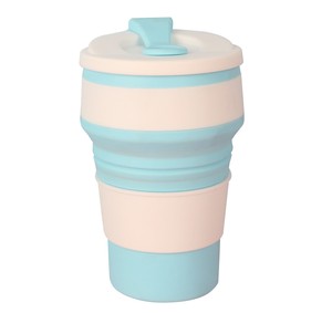 Collapsible coffee Cup for Travel 12OZ Silicone Foldable Mug with Lid Durable Reusable Portable Bottle for Camping