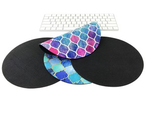 Mouse Pad Round Non Slip Rubber Base Mousepad Office & Home