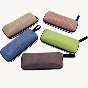 Glasses Case Hard Shell Eyeglasses Case Linen Fabrics Protective Case for Eyeglasses