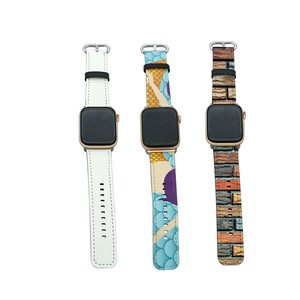 Custom Printing PU leather Apple iWatch Band strap watch replacement Bands