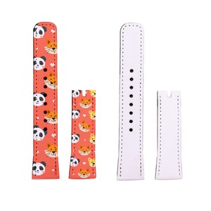 PU leather Apple watch strap custom heat transfer printing image full side