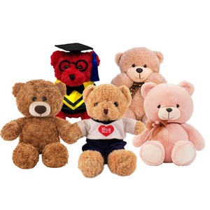 Custom doll Wear Clothes Teddy Bear Plush Toy Doll Company Logo Activities Printed Gifts School Uniform Bear
