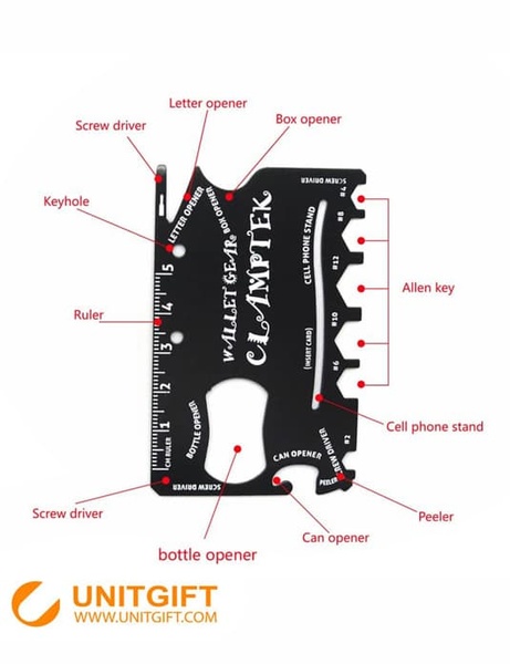 Custom Logo Promotion Sharp Multitool Card Multi Tool Card