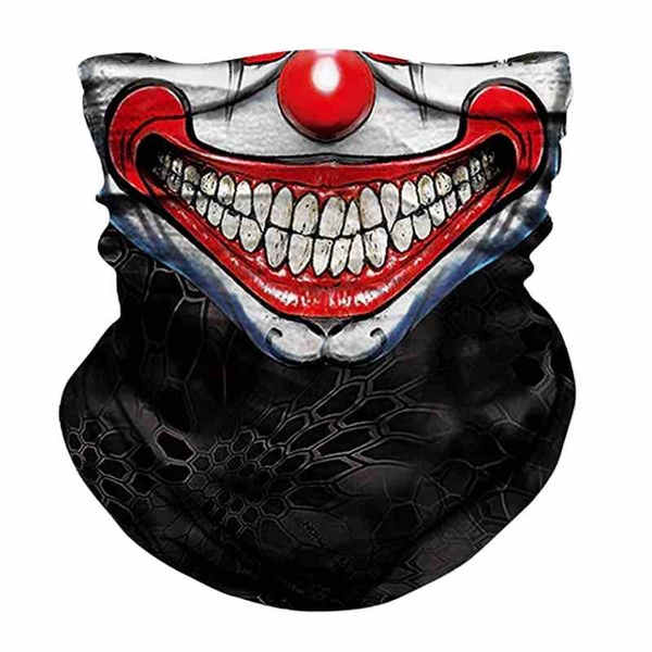 Skull With Bandana Halloween bandana neck gaiter