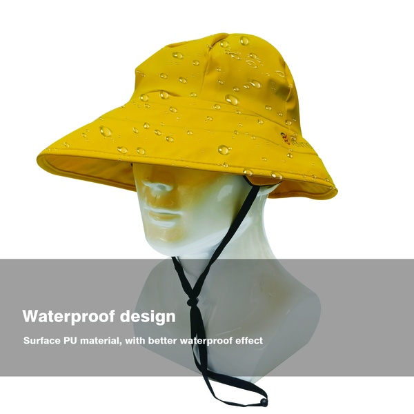 Rain Hat - Waterproof Hat with Wide Brim and Earmuffs