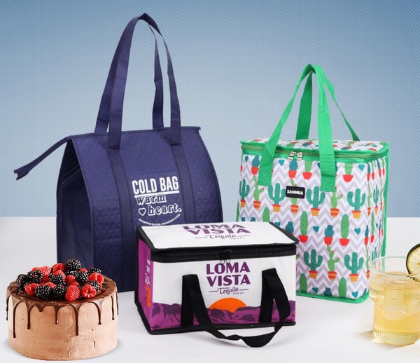 Oxford Cloth Insulated Cooler Bag - Reusable Thermal Tote with Aluminum Lining for Grocery Shopping, Picnic, Food Delivery, Keeps Food Cold/Warm, Durable Waterproof